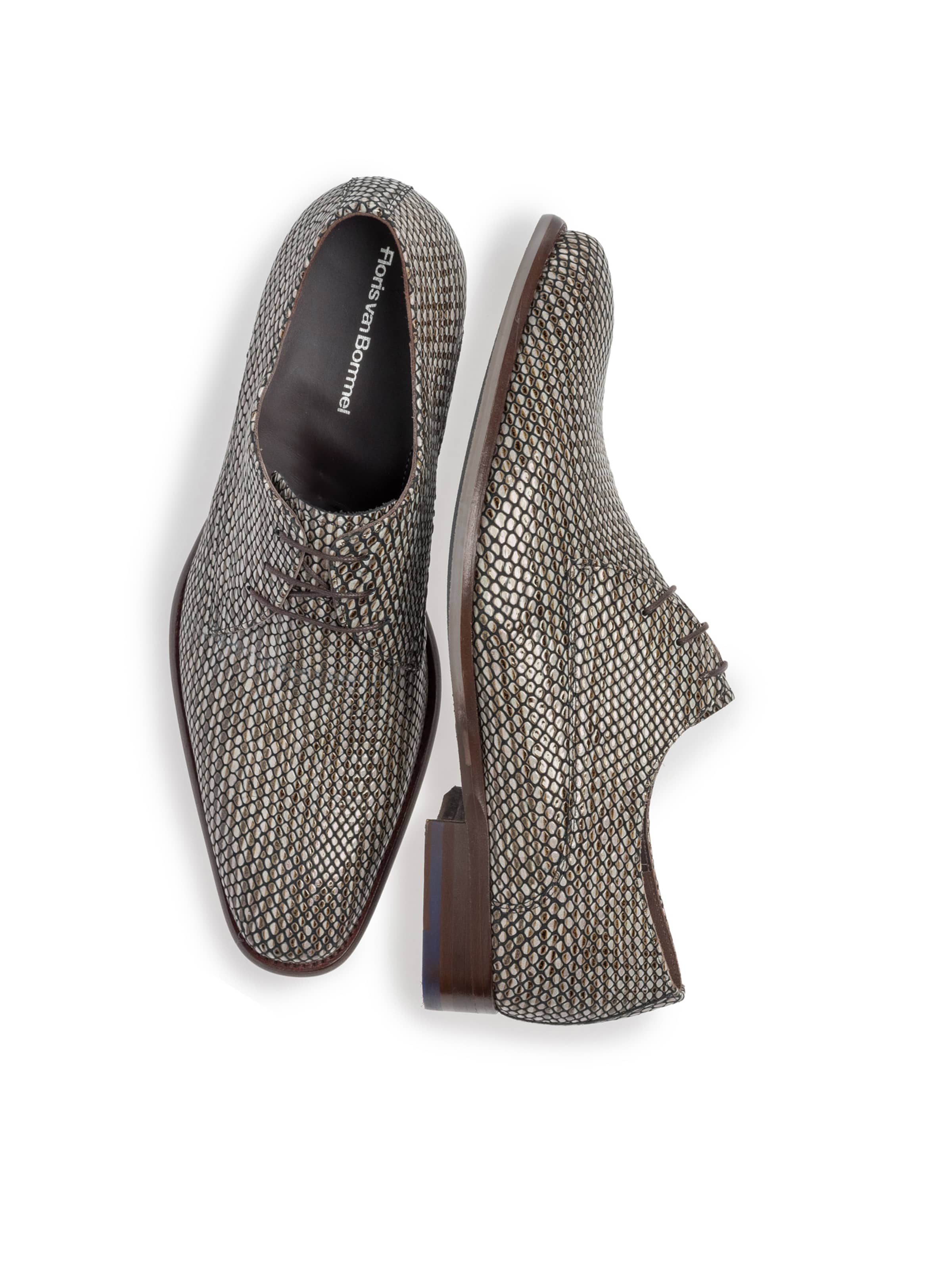 Floris van Bommel Schnürschuh 'De Stijler 40' in Grau