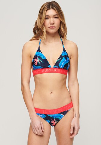 Superdry Triangel Bikinitop in Blauw: voorkant