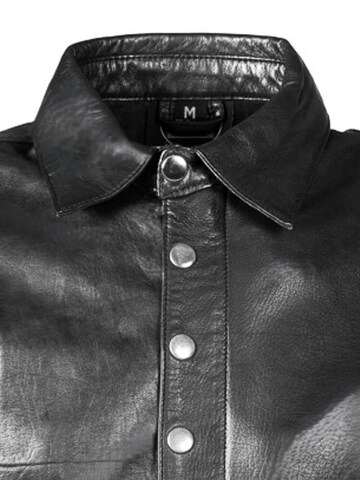 Be  Noble Regular Fit Hemd 'Lederhemd - Lederjacke Orlando'‌‌‌‌‌‌ in Schwarz