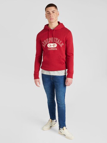 Sweat-shirt 'CALIFORNIA' AÉROPOSTALE en rouge