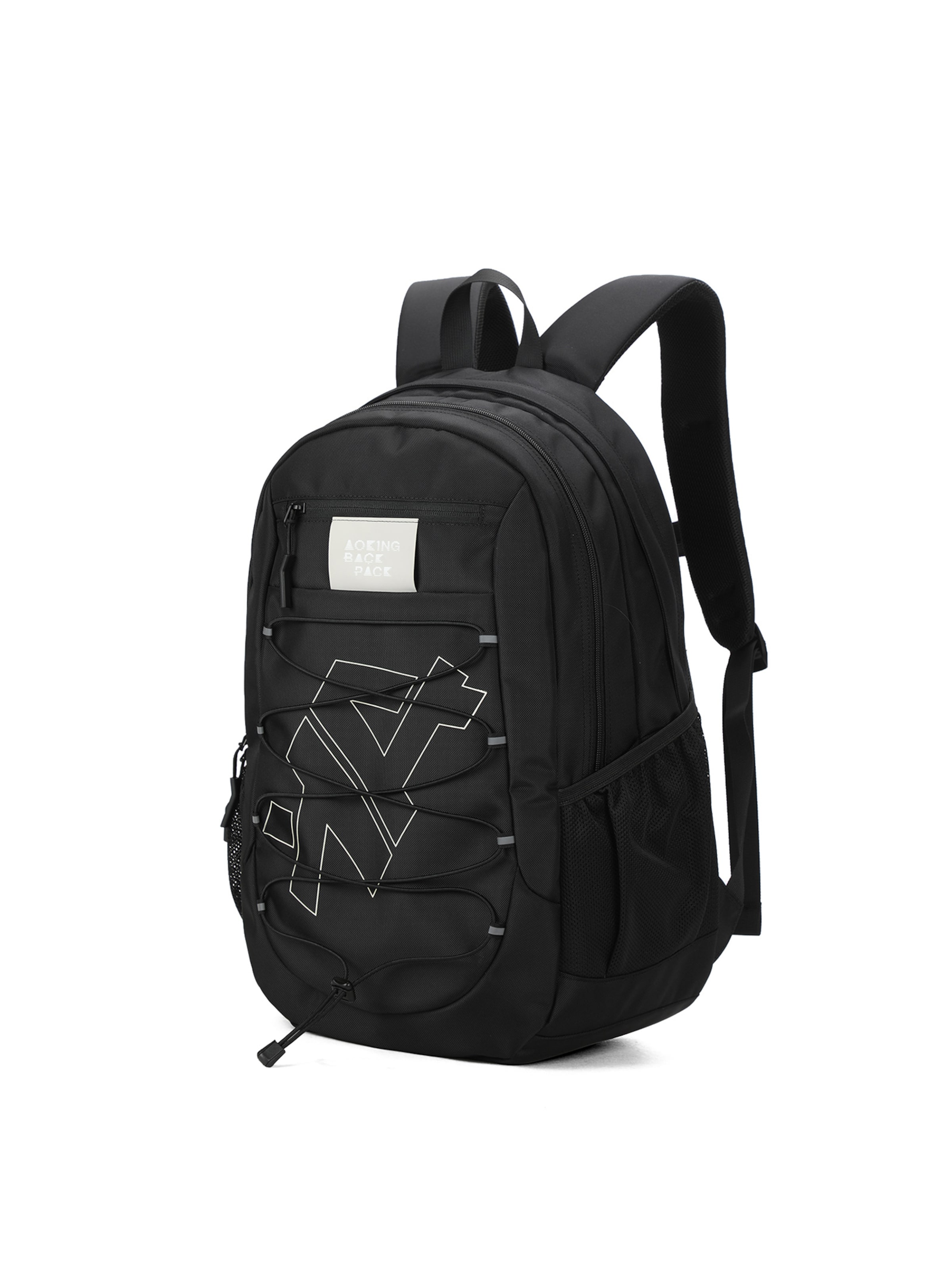 Aoking Rucksack in Schwarz: Vorderseite