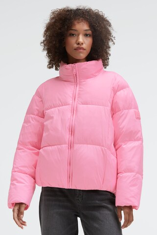 SENSES.THE LABEL Kurze Steppjacke ON:ION mit Stehkragen in Pink: Vorderseite