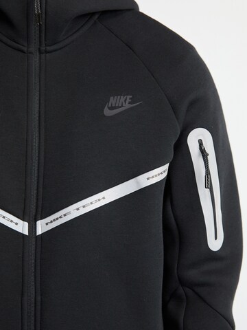Nike Sportswear Jopa na zadrgo 'TECH FLC' | črna barva