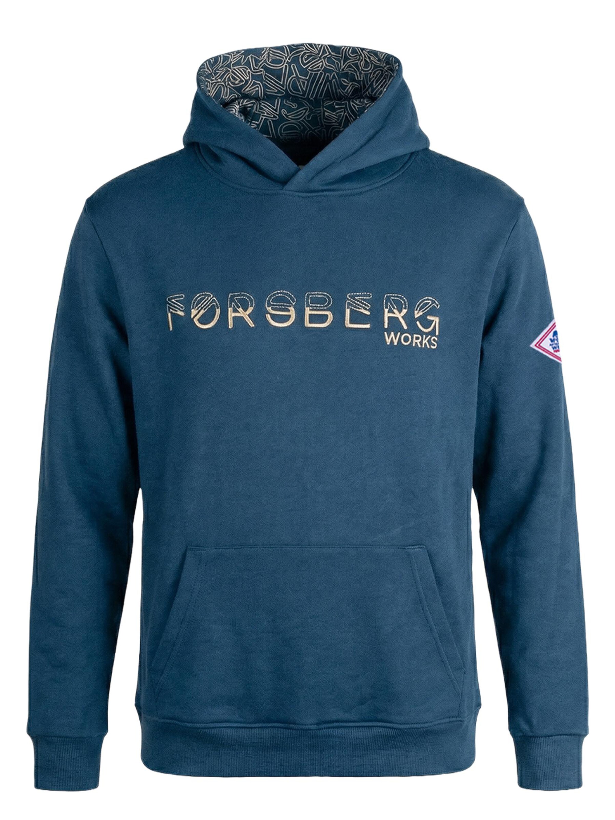 FORSBERG Sweatshirt 'Grunnson Hoodie' in Blue