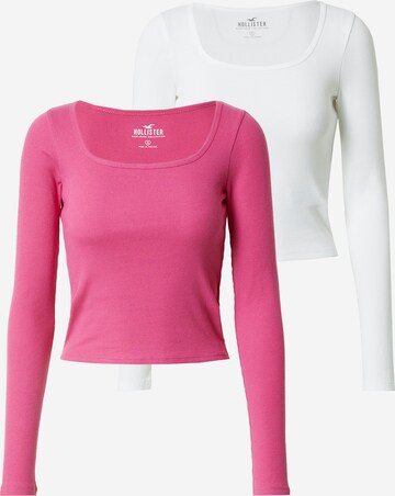 HOLLISTER Tričko – pink: přední strana