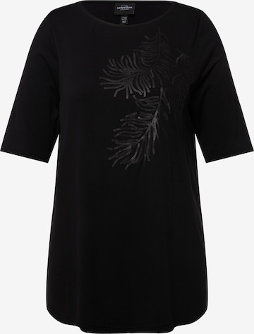 T-shirt Ulla Popken en noir : devant