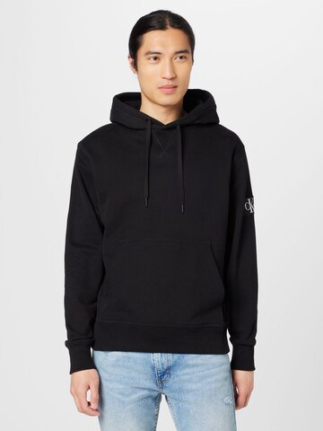 Calvin Klein Jeans Sweatshirt in Zwart: voorkant