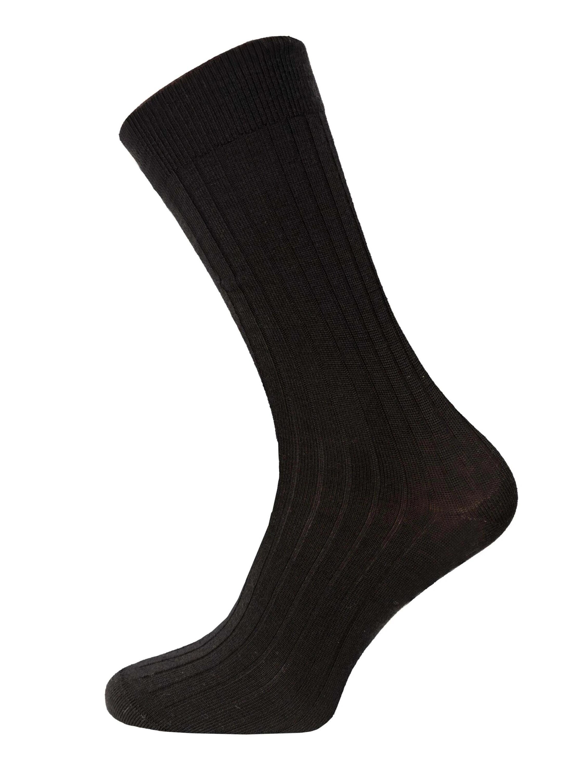 HomeOfSocks Socks 'Ein Paar Merinowolle Basic Business Socke - Angenehmer Bund und Luxuriöses Material' in 35-38 in Black, Item view