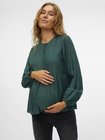 Camicia da donna 'MLMaria Lia' di MAMALICIOUS in verde: frontale