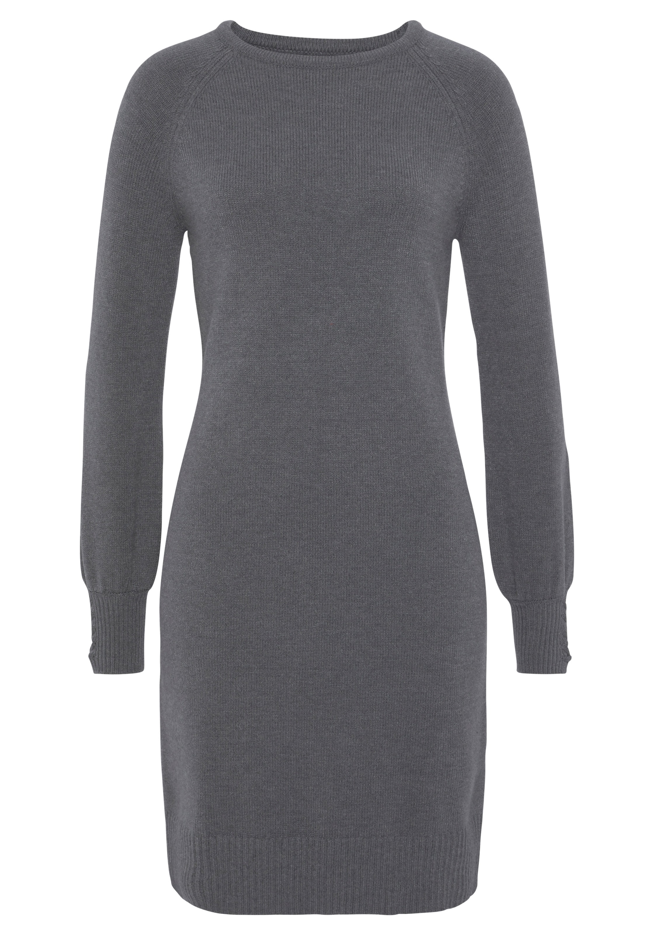 LAURA SCOTT Strickkleid in Grau: Vorderseite