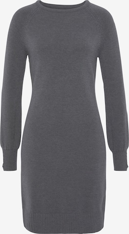 LAURA SCOTT Knitted dress in Grey: front