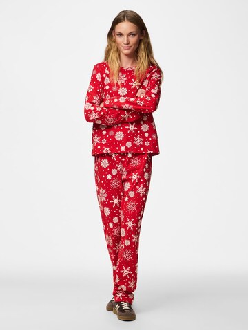 PIECES Pyjamas 'PCNaya X-Mas' i rød: forside