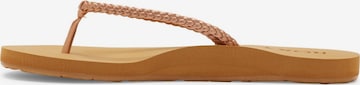 ROXY - Chinelos de dedo 'Costas II' em ouro: frente
