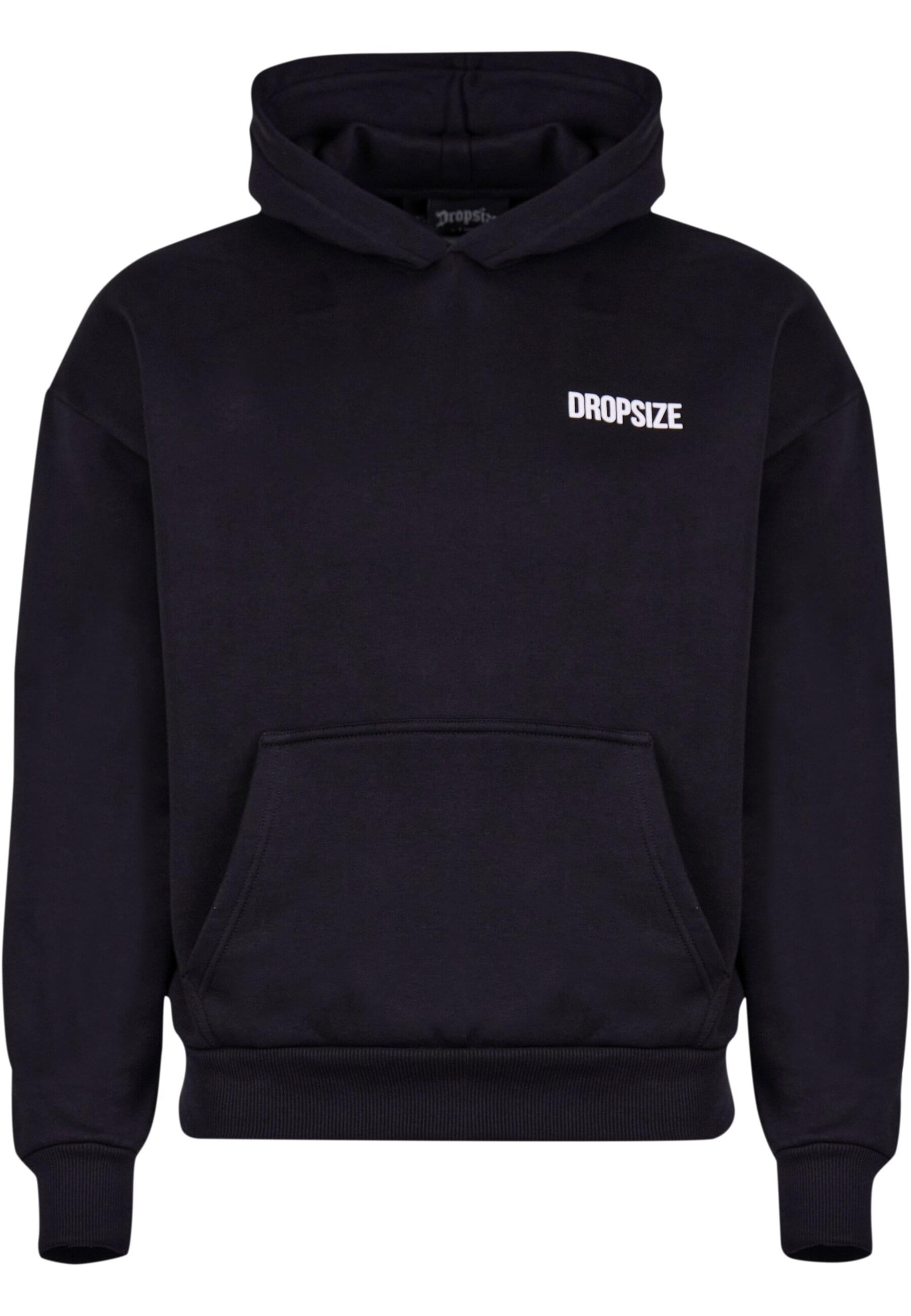 Dropsize Sweatshirt 'Crime' in Schwarz: Vorderseite