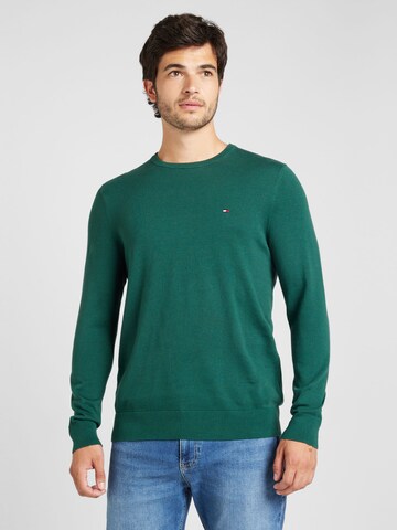 TOMMY HILFIGER Pullover 'ESSENTIAL' i grøn: forside
