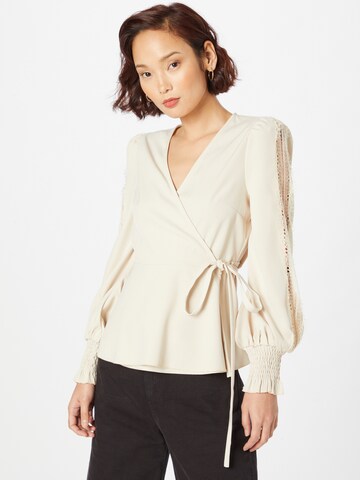 Camicia da donna di Little Mistress in beige: frontale