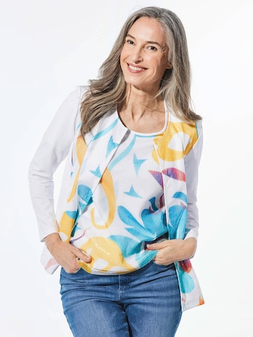 Veste de survêtement Goldner en blanc : devant