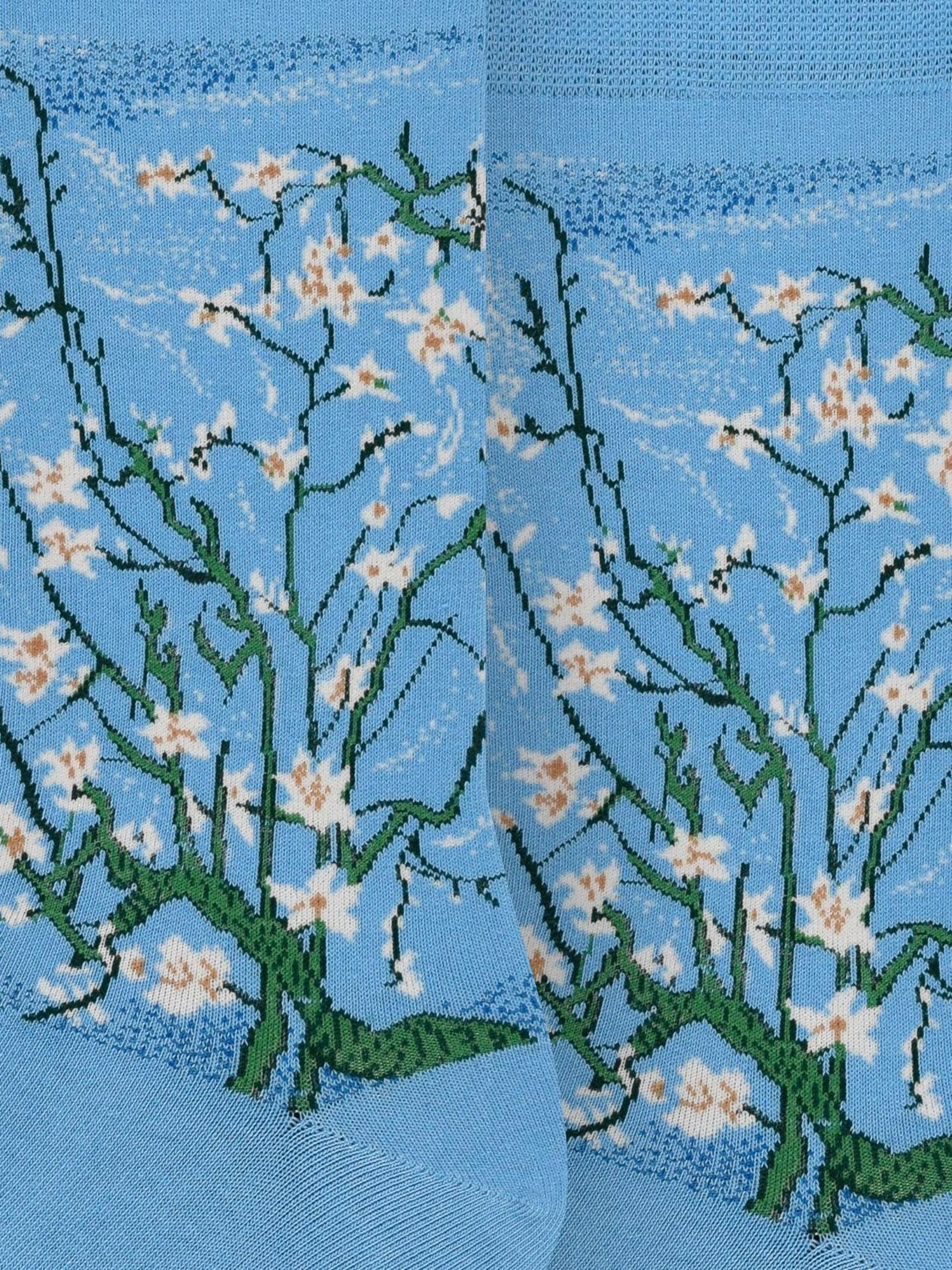 Frauen Wäsche MuseARTa Socken 'Almond Blossom' in Blau - NT44406