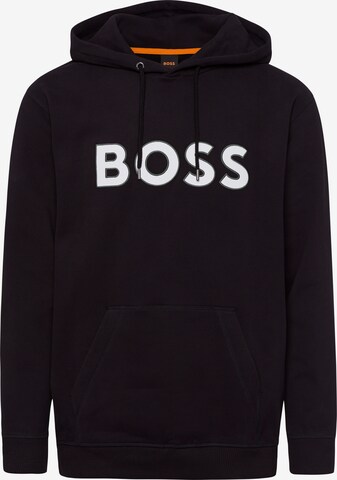 BOSS Sweatshirt 'Welogox' in Zwart: voorkant