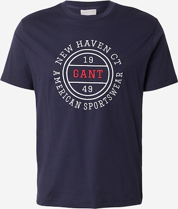 GANT Тениска в синьо: отпред