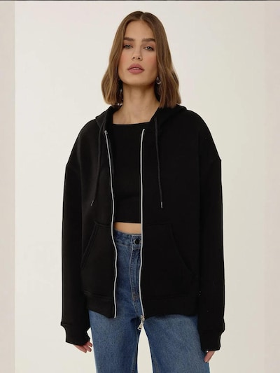 Hiccup Zip-Up Hoodie in Black, Item view