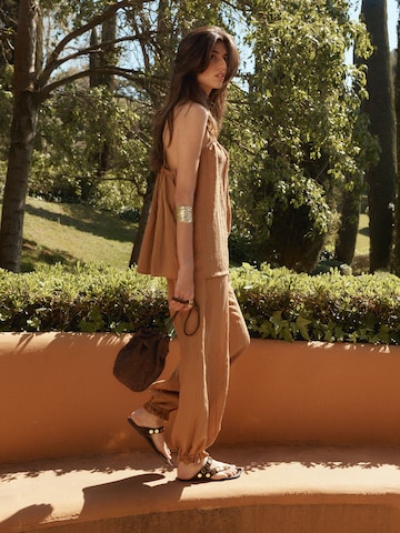 Barrel Pantalon Bhoem en marron