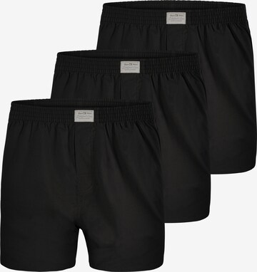 Lakeford & Sons Boxer shorts ' 3-Pack 'Uni Dyed' ' in Black: front