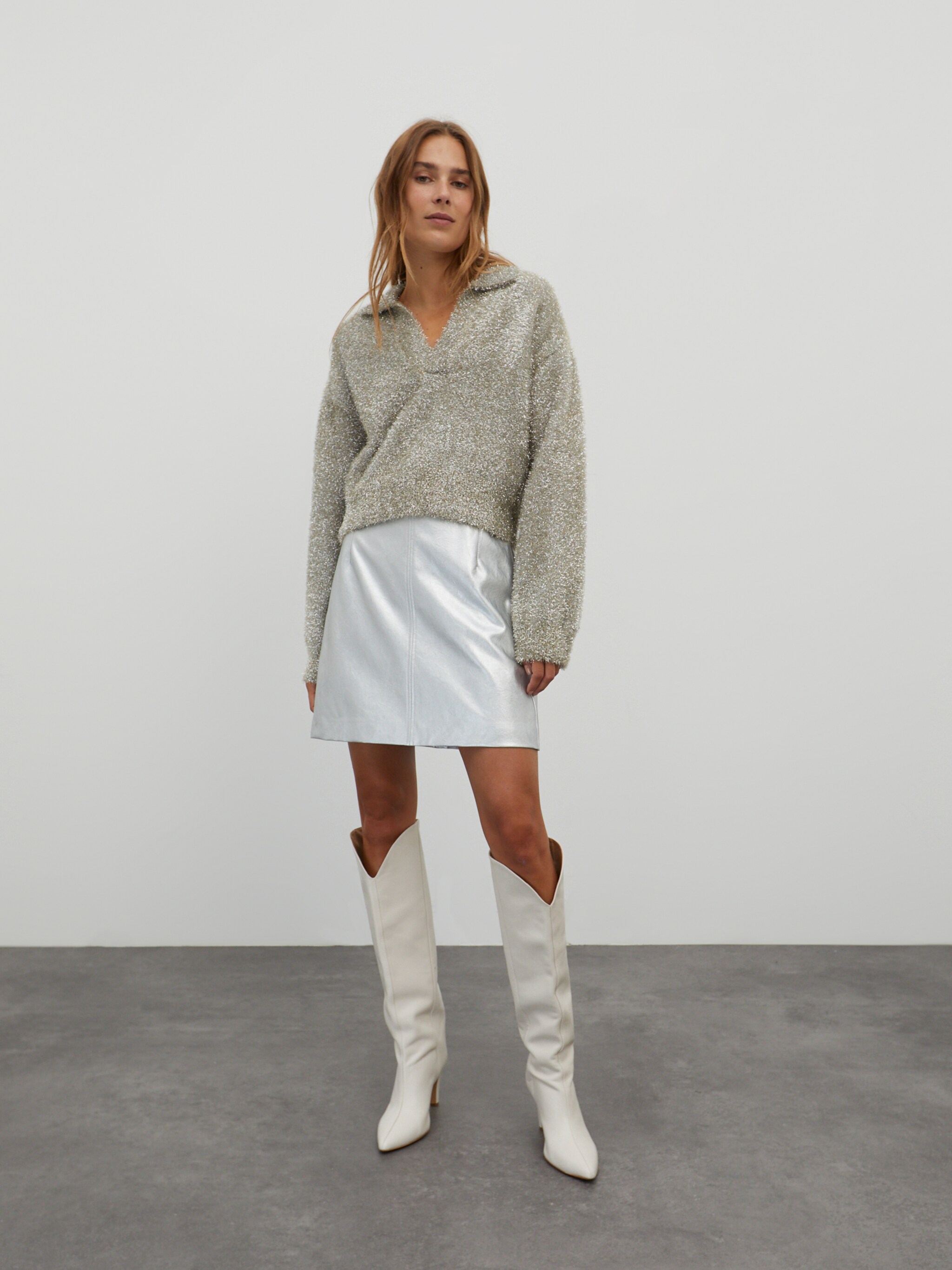 EDITED Produkte Pullover 'Ieva' silber