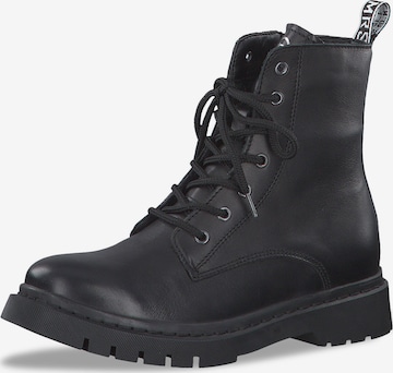 TAMARIS Lace-Up Ankle Boots in Black: front