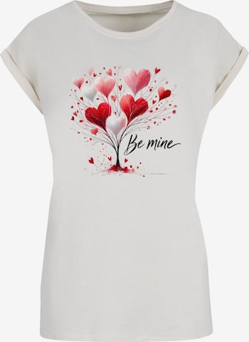 F4NT4STIC Shirt 'Herzbaum Be Mine!' in Wit: voorkant