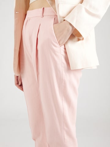 Lindex Regular Pleat-front trousers 'Haley' in Pink