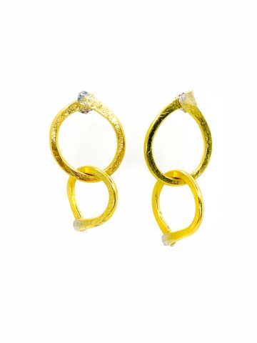 d'ecolife Essentials Earrings 'Double' in Gold: front