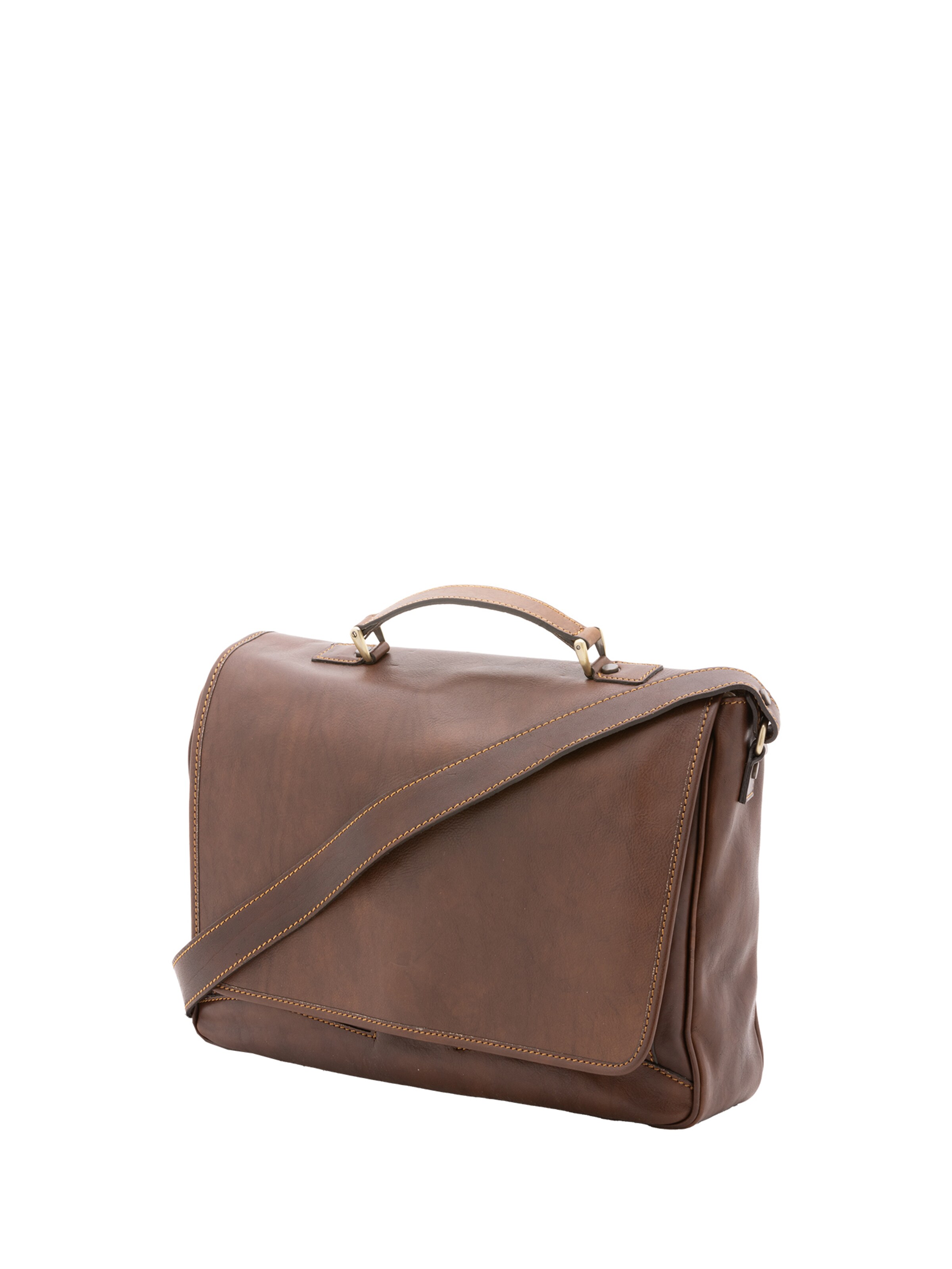 Borsa portadocumenti di Viola Castellani in marrone: frontale