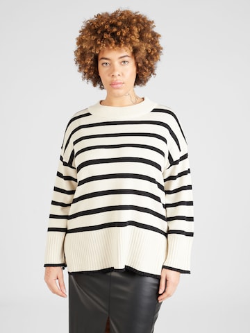 ONLY Carmakoma Pullover 'HELLA' i beige: forside