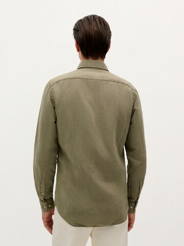 Scalpers Vintage Linen Se Shirt ' ' in Grün