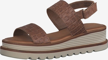 TAMARIS Sandals in Brown: front