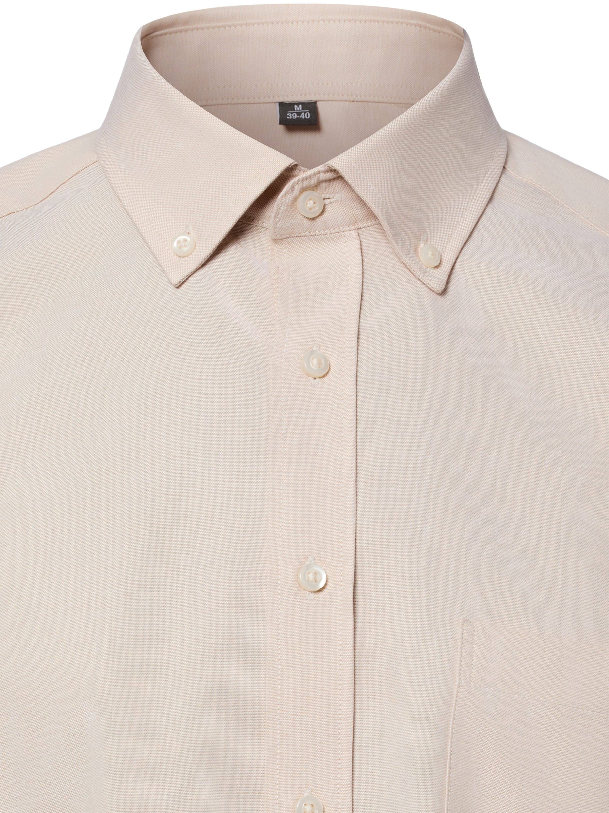 Nils Sundström Comfort fit Overhemd in Beige