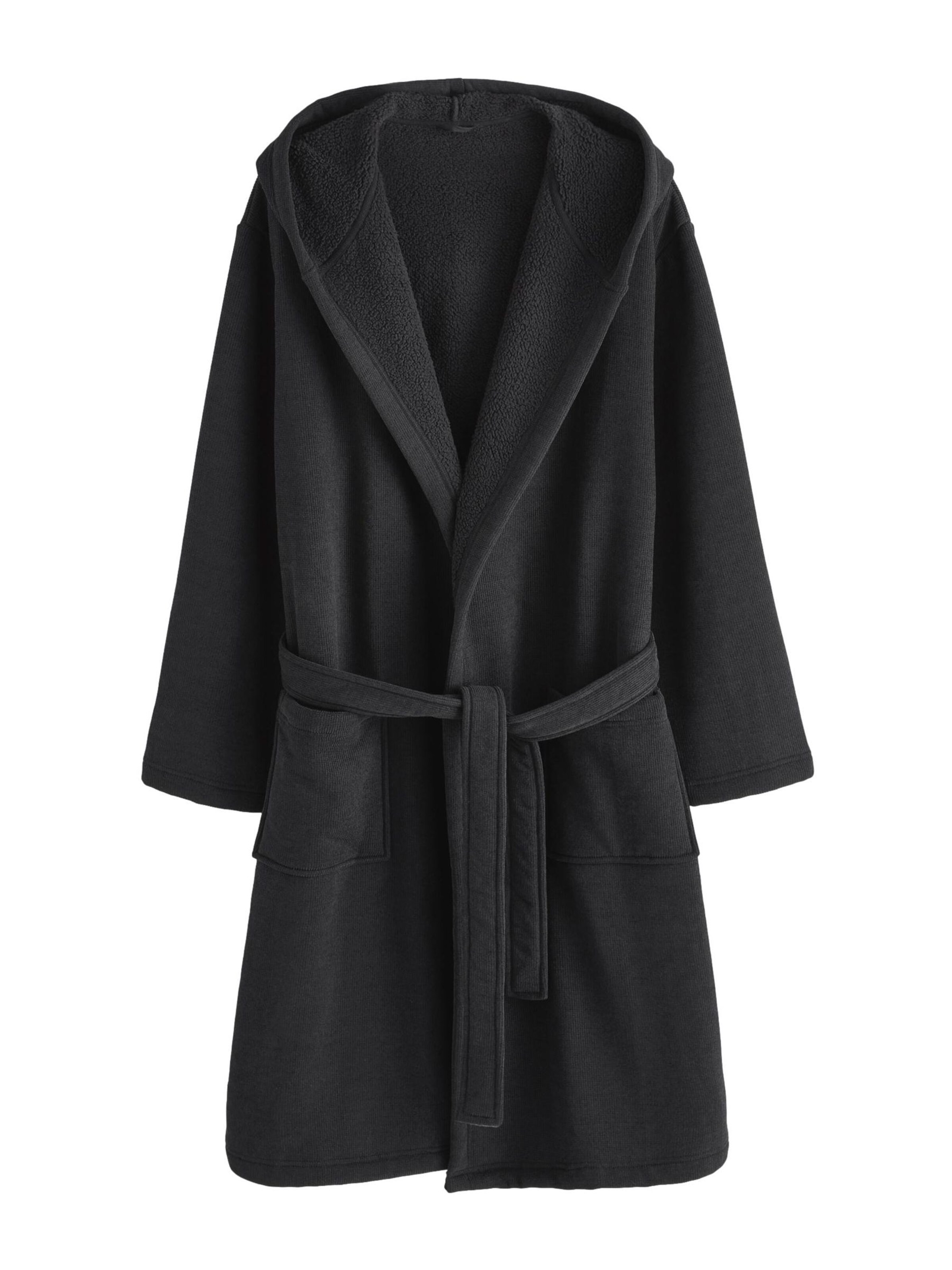 Next - Roupão comprido em preto: frente