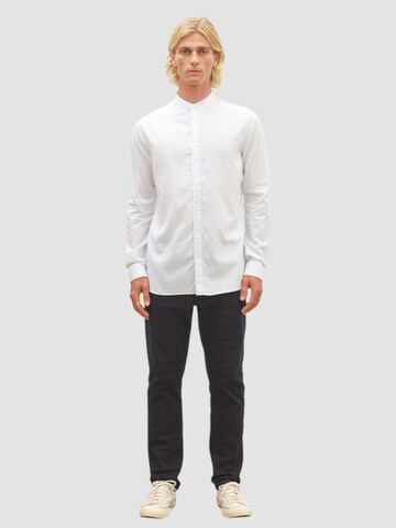 NOWADAYS Slim fit Button Up Shirt 'Oxford Melange' in White