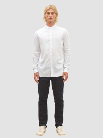 NOWADAYS Slim fit Overhemd 'Oxford Melange' in Wit