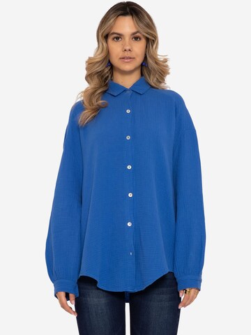 SASSYCLASSY Блуза в синьо: отпред
