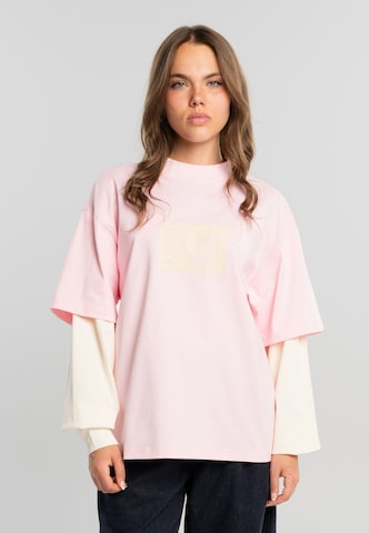 T-shirt 'Greeting' Another Cotton Lab en rose