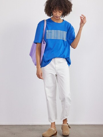 BEARTH Shirt ''Scan Code' Bio-Baumwolle' in Blue