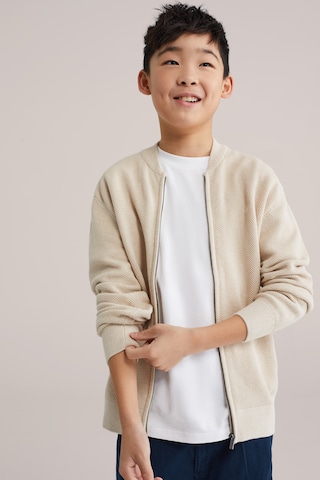 WE Fashion Вязаная кофта 'Jongens' в Бежевый