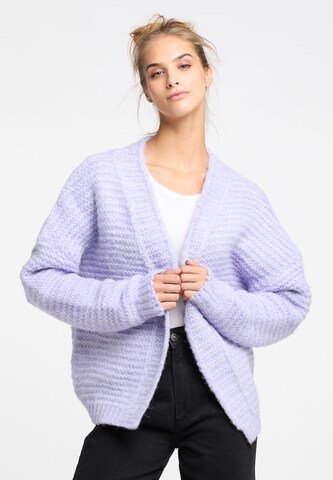 Cardigan IZIA en violet : devant