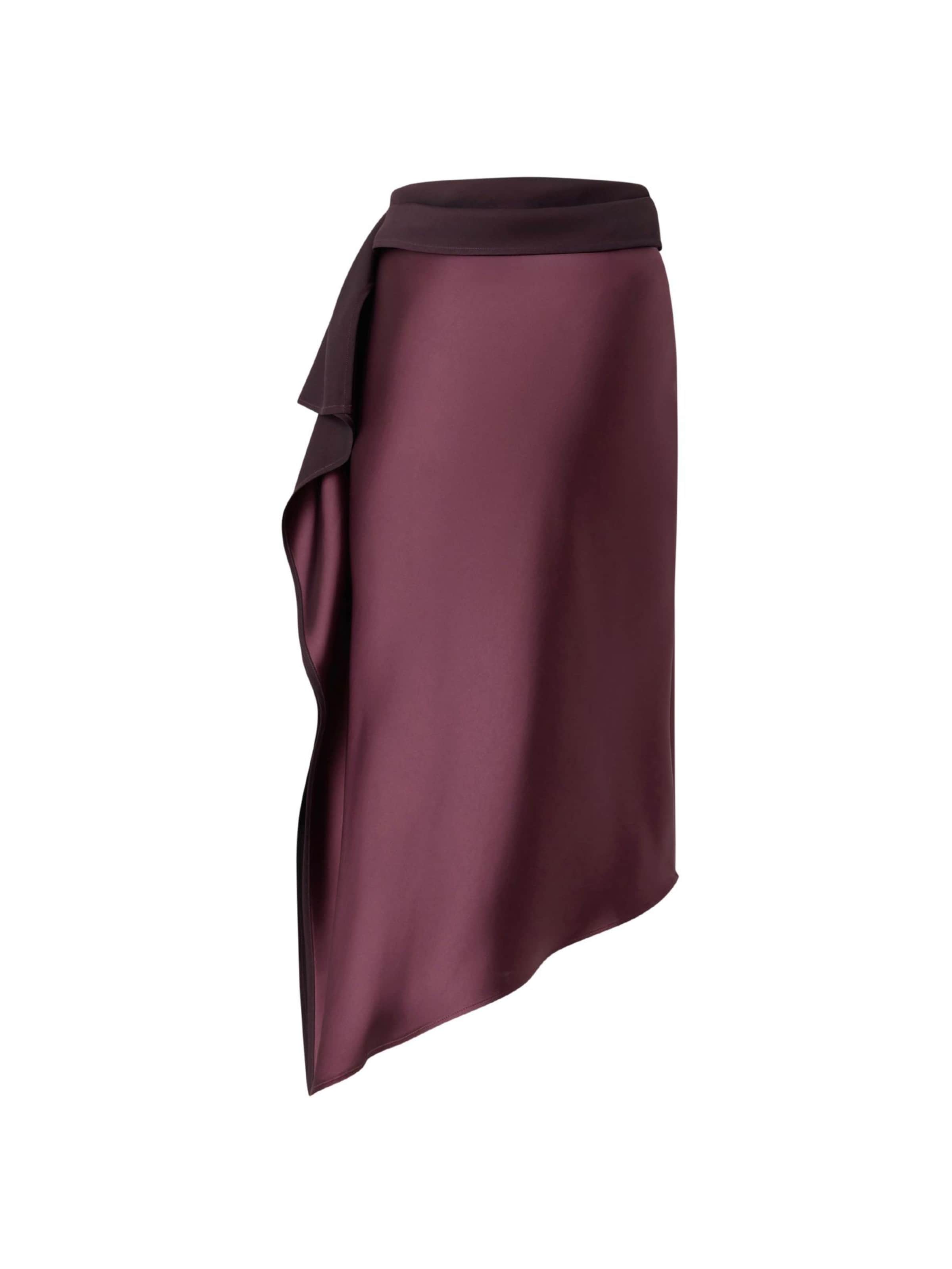 PINKO Skirt 'PINKO NEW CARAMBOLA GONNA SATIN GONNA' in Red: front
