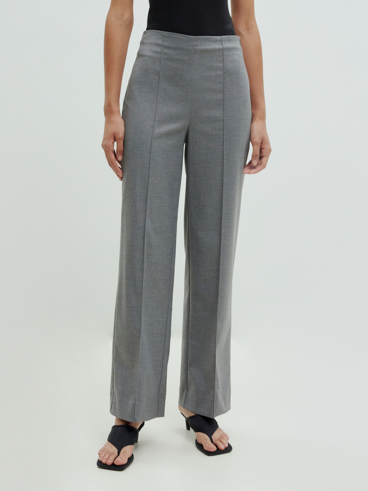EDITED Bukser 'Mieke' grå-meleret