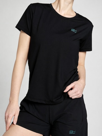T-Shirt fonctionnel SPORTKIND en noir : devant