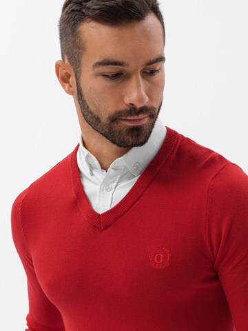 Ombre Sweater 'E120' in Red