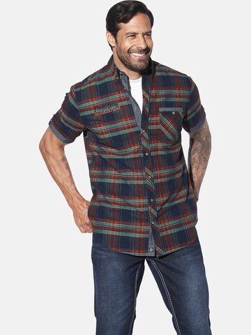 Jan Vanderstorm Comfort fit Button Up Shirt 'Snalle' in Blue: front